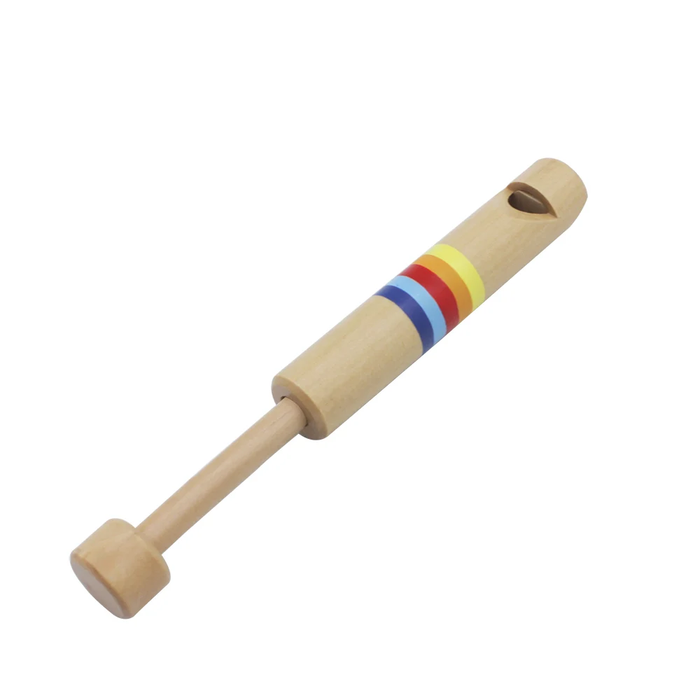 Деревянный свисток с канавками игрушки подарок для детей музыкальные