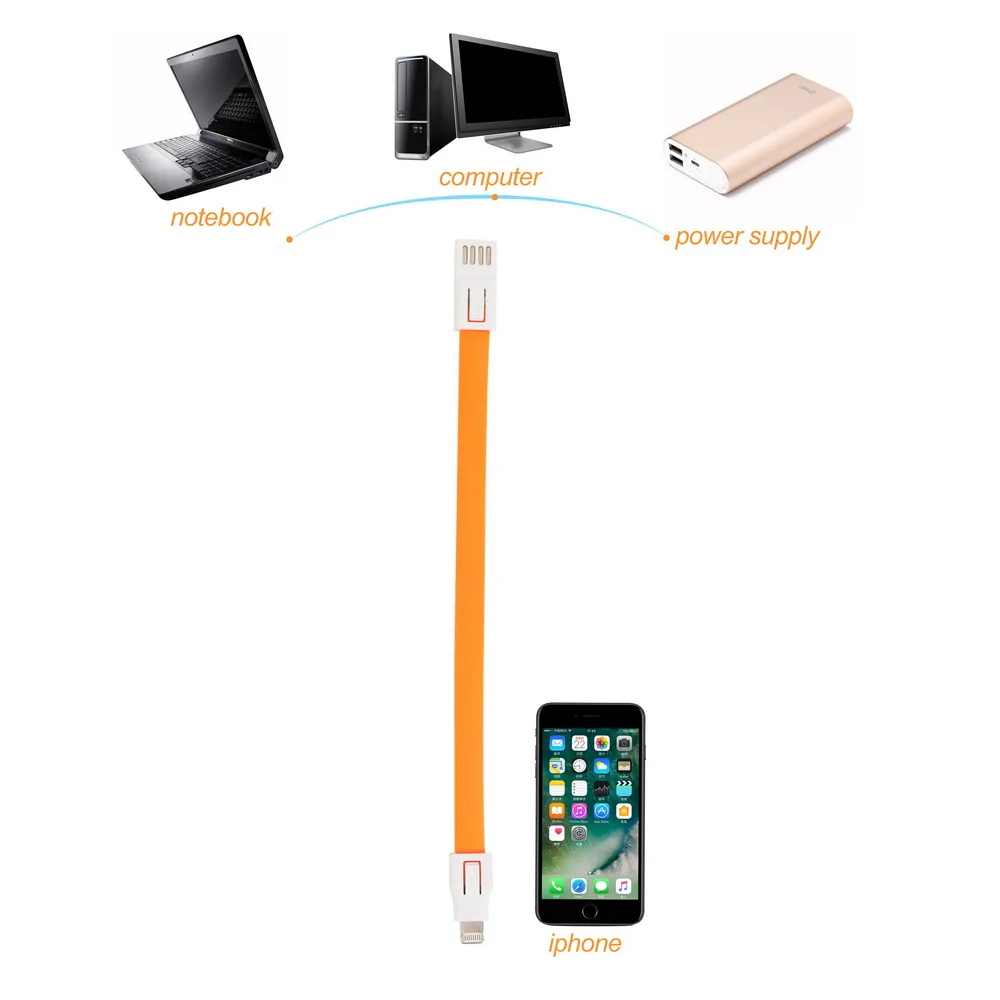 Автомобильный брелок для ключей с микро USB зарядным кабелем Android и iPhone