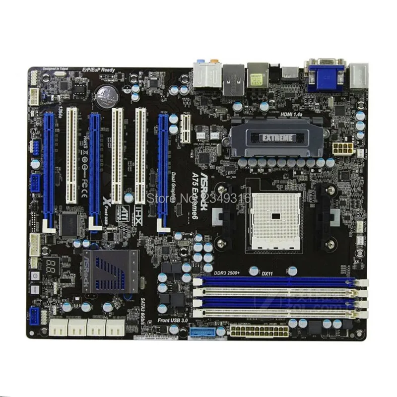 Для ASRock A75 extreme 6 оригинальная б/у настольная материнская плата разъем FM1 DDR3 SATA3 USB3.0