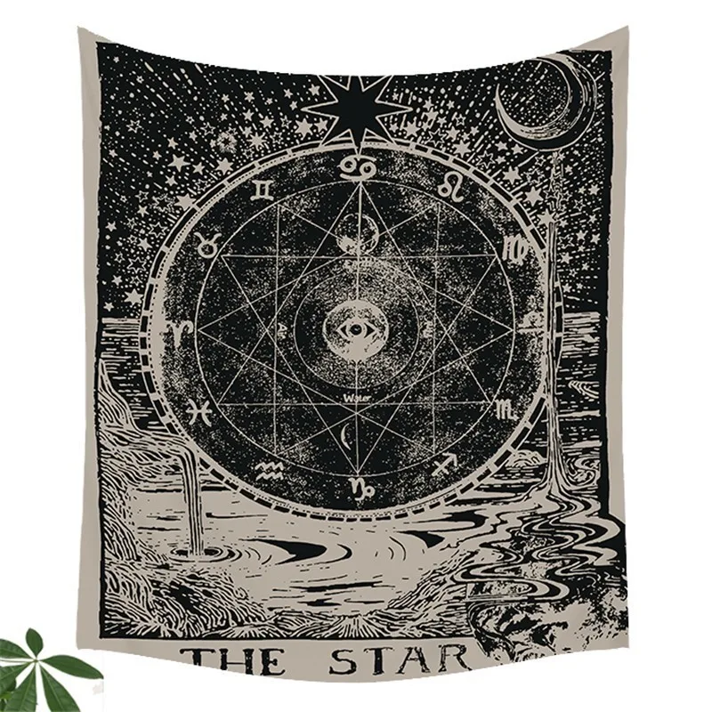 1 шт. Таро Висячие гобелены Sun Star гобелен с Луной хиппи Настенное подвесное одеяло