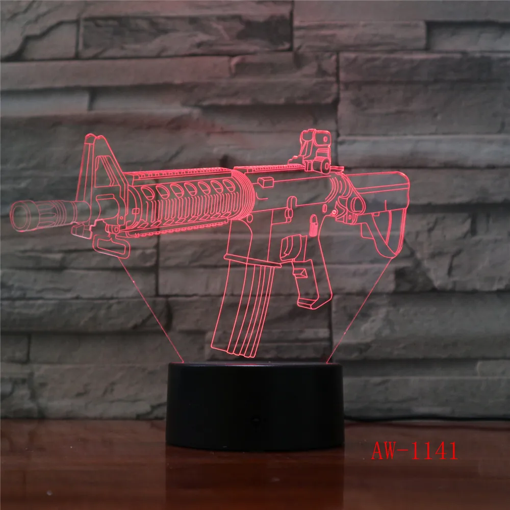 3d лампа для спящего режима AK47 светящиеся игрушки с 7 цветами|Ночники| |