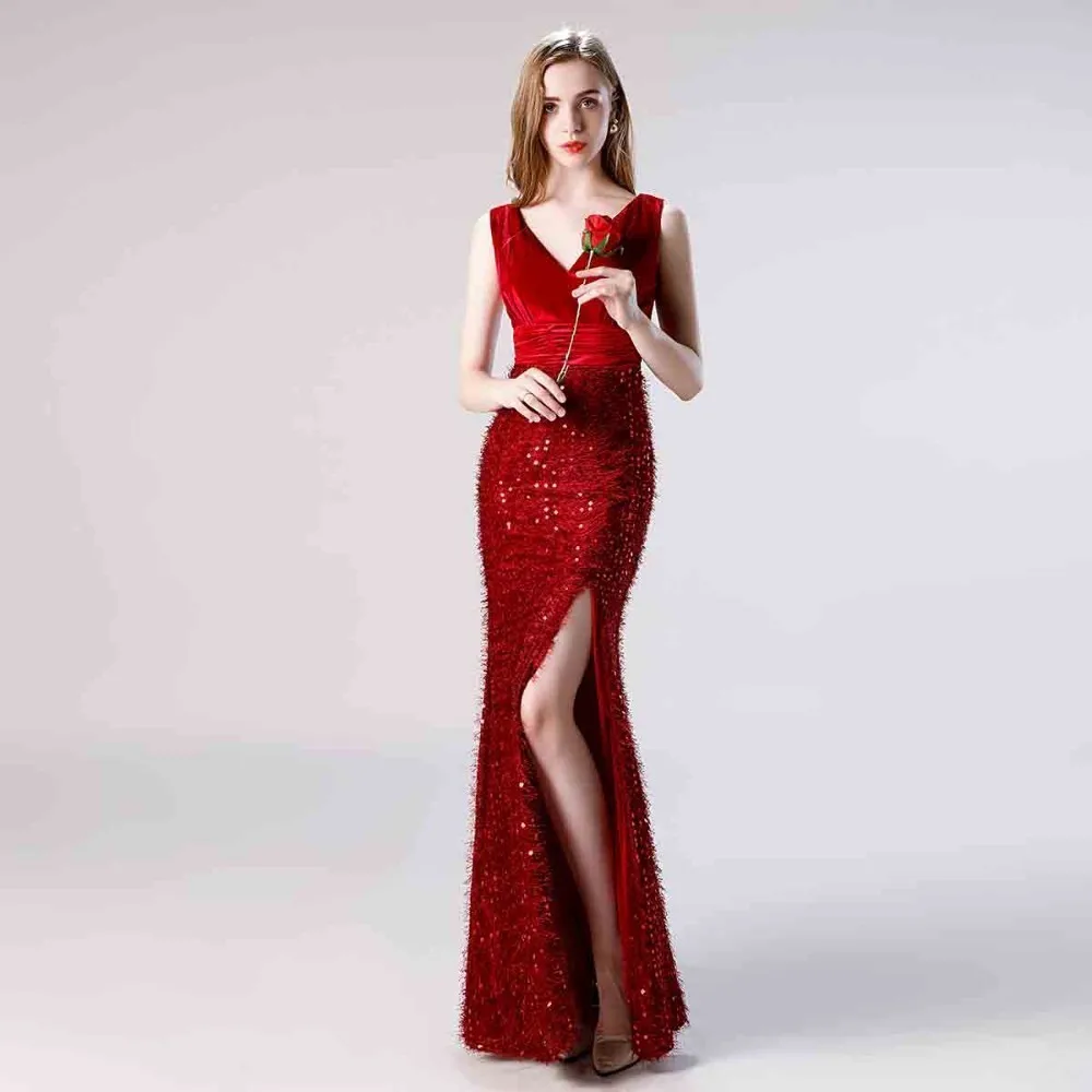 Vivian's Bridal винтажное винно черное драпированная складка Макси бархатное платье