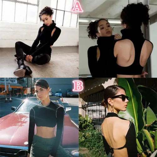 Sexy Women Black Backless Sweaters 2019 Brand New Spring Autumn Turtleneck Pullover Long Sleeve Top Shirt Crop S-L | Женская одежда