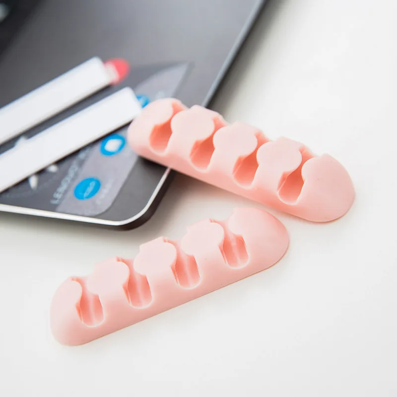 2 шт. однотонный Настольный набор зажим для провода органайзер Офисные