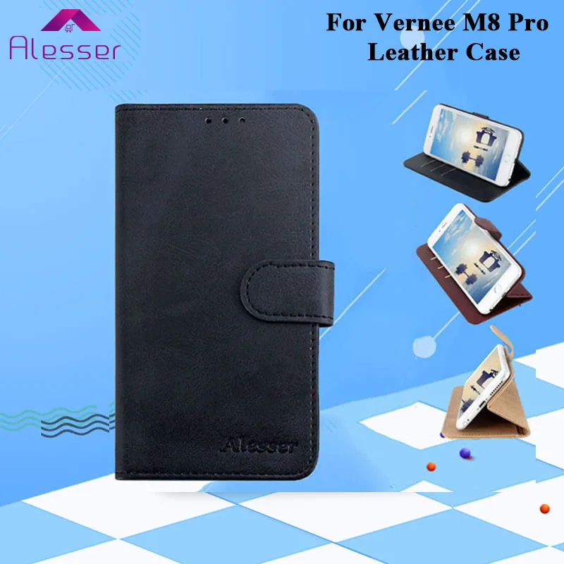 Alesser для Vernee M8 Pro из искусственной кожи чехол книжка с откидной подставкой и