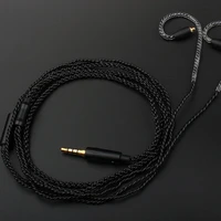 wire mmcx earphone for trn v10v20v60v80 upgraded cable new trn black replacement cable 0 750 78 mm 2pin headphone 3 5mm