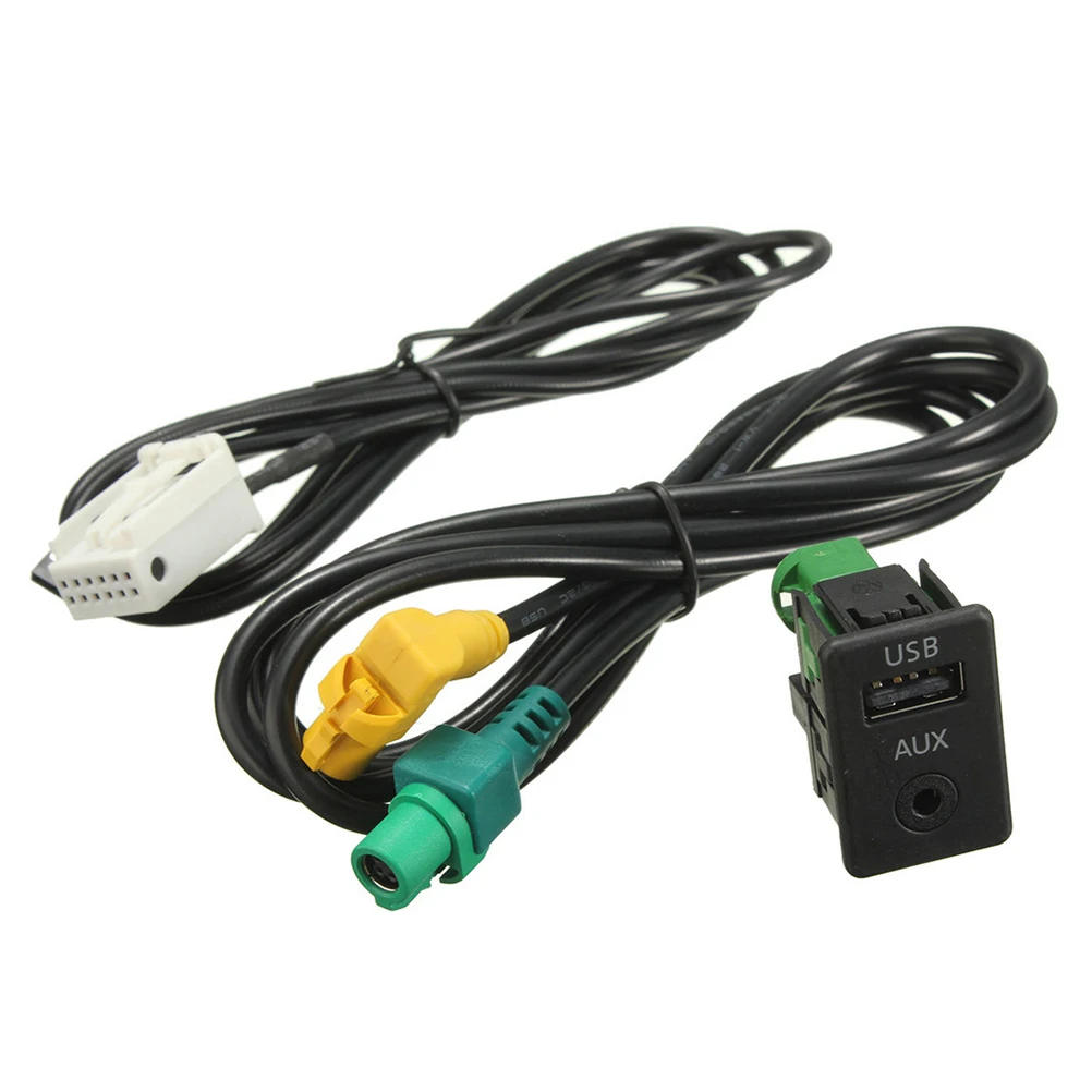 USB Aux In переключатель резьбой раструбного соединения для аудио провод Кабель