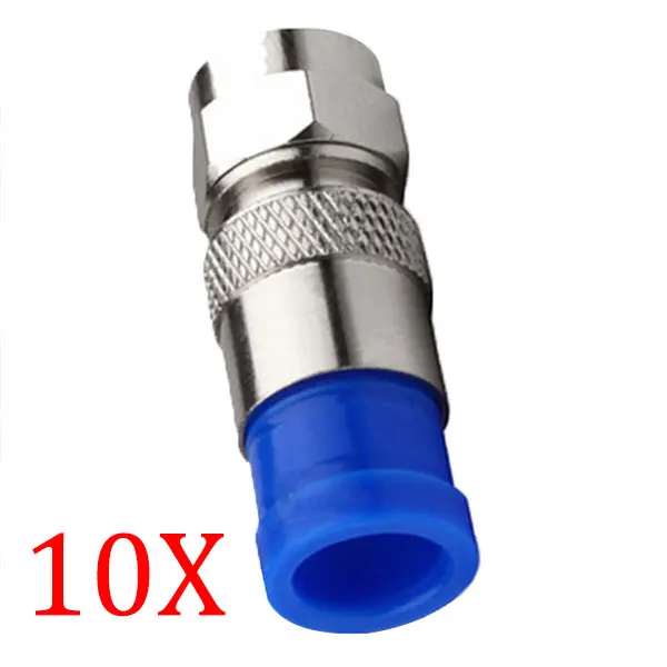 

10pcs/ Lot Connector Coax Coaxial Compression Fitting O-Ring F Connectors RG6 Cable Connect SGA998