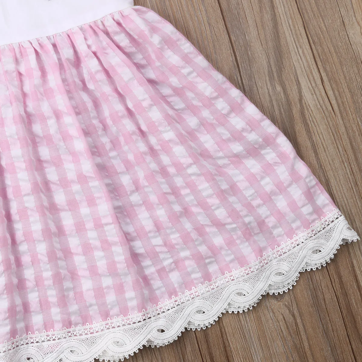 2019 Pudcoco Summer Infant Kid Baby Girl Floral Plaid Dress Princess Party Pageant Dresses | Детская одежда и обувь
