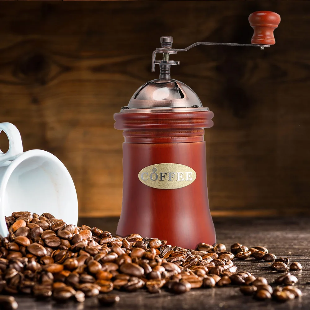 Manual Wooden Coffee Grinder Hand Grinding Machine Retro Style Bean Food Pepper Mills Vintage Maker Kitchen Tools #4 | Дом и сад