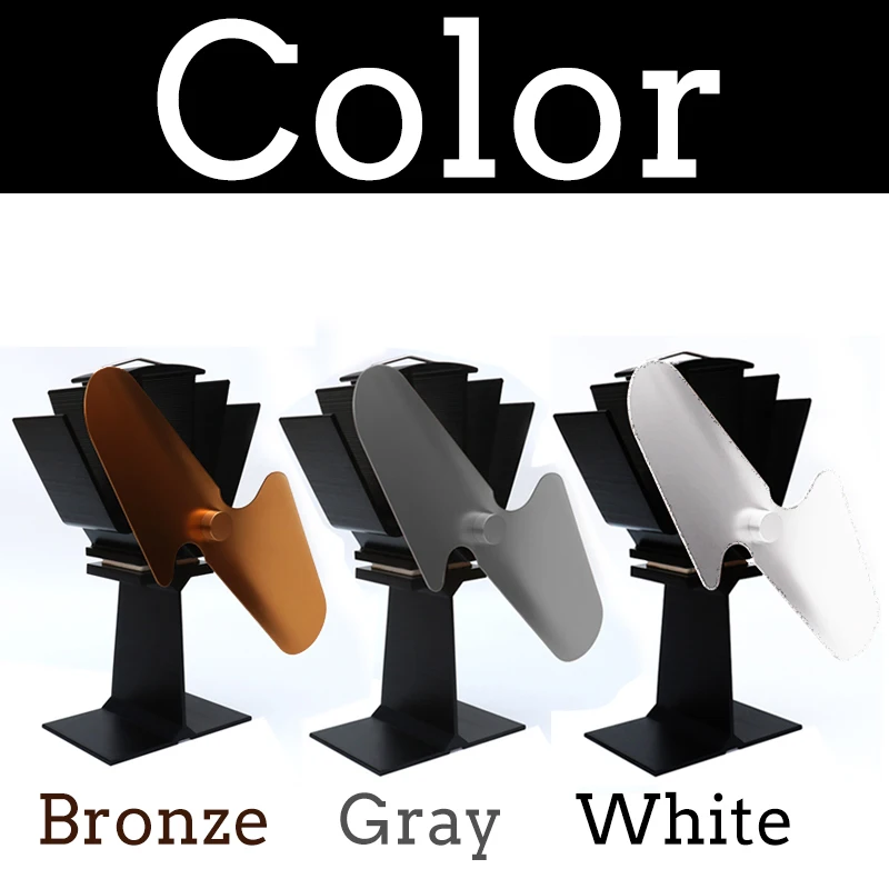 

New 2 Blade Fireplace Heat Powered Stove Fan komin Log Wood Burner Friendly Quiet Eco Fan Home Efficient Heat Distribution