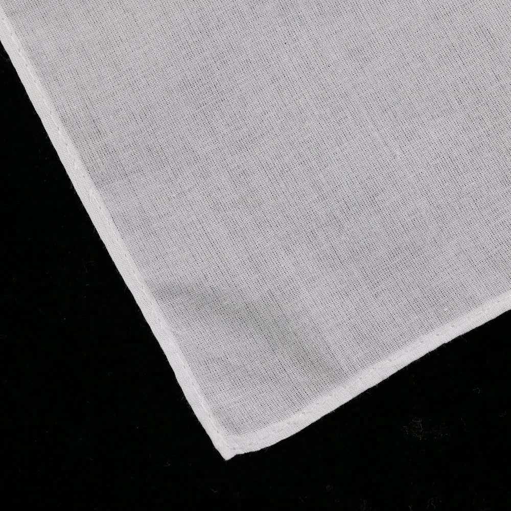 C009: 1 шт. машина пришить край белый пустой hankies Хлопок Женский носовой