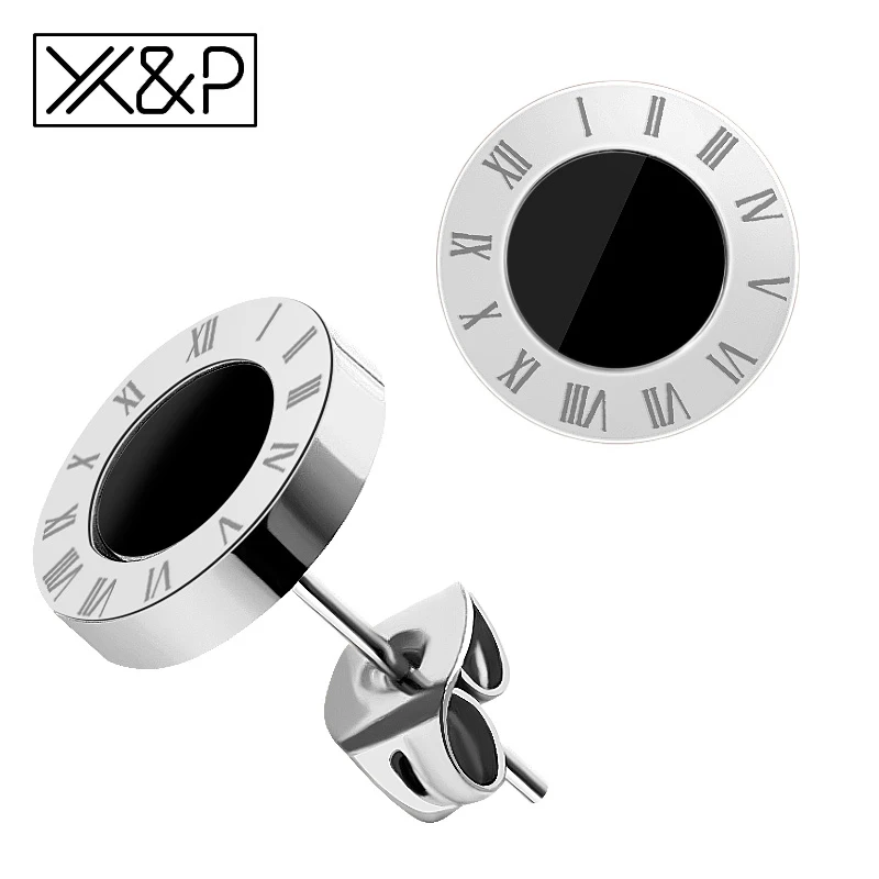 Женские серьги гвоздики из нержавеющей стали X & P цвета розового золота серебра