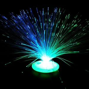 Оптоволоконная лампа, светодиодная лампа, цветочный светильник, Красивая красочная пластиковая ваза в виде капока, Рождественское украшение для комнаты букет для дома