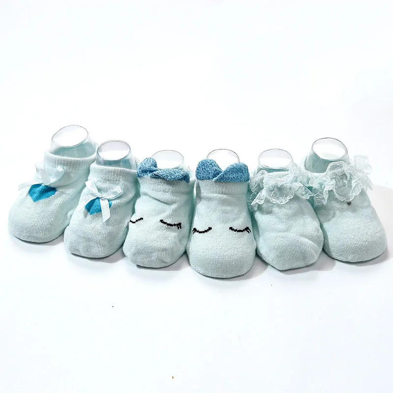 Newborn Baby Lace Bowknot Soft Girl Cotton Breathable Socks Kids Princess Cute Newborns Infants Toddler | Детская одежда и обувь