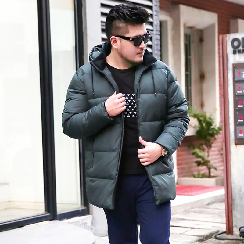 10XL 8XL новый бренд русская зима Мужская Повседневная 90% белая куртка на утином пуху