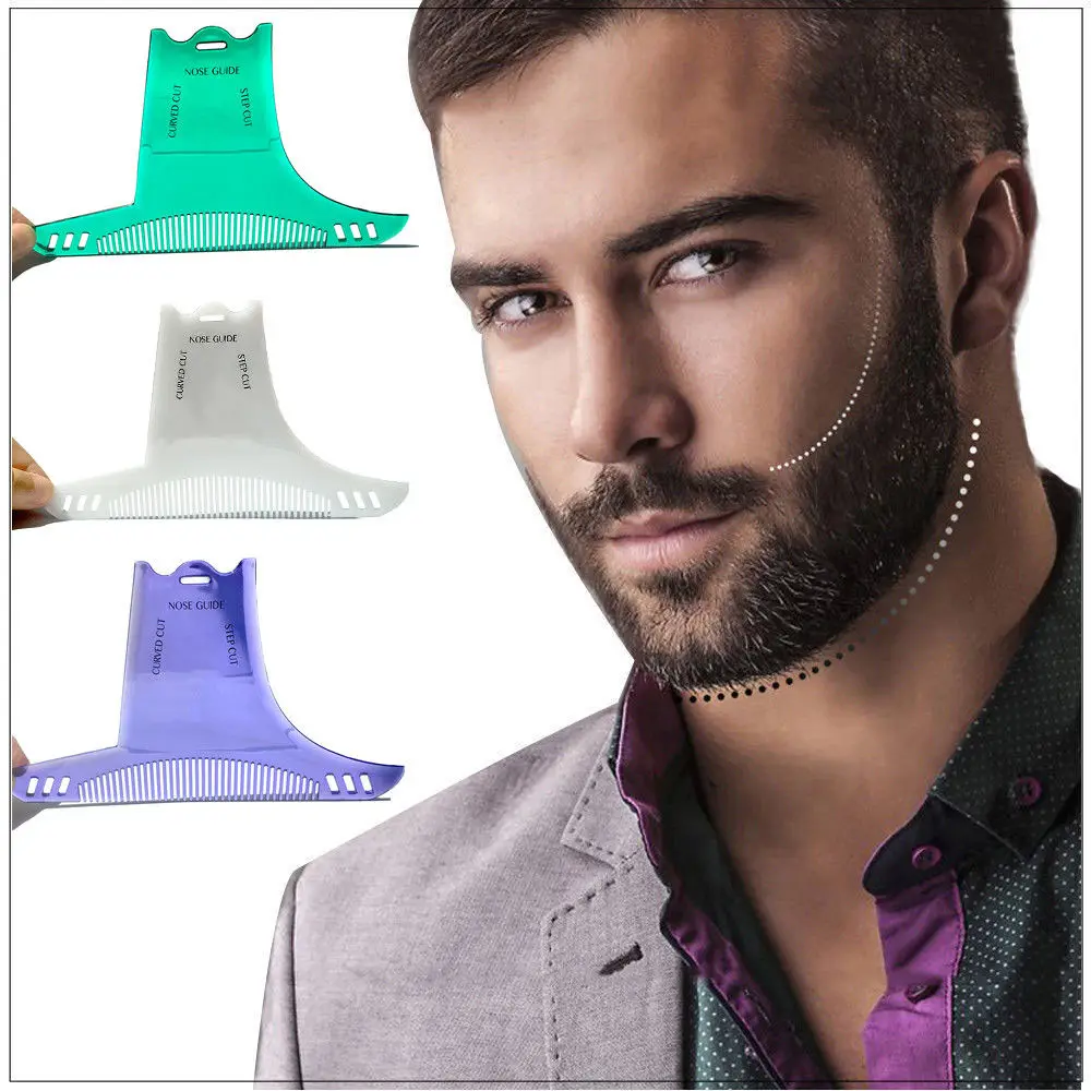 Шаблон для укладки и формирования Мужской Бороды гибкий гребень стрижки бороды