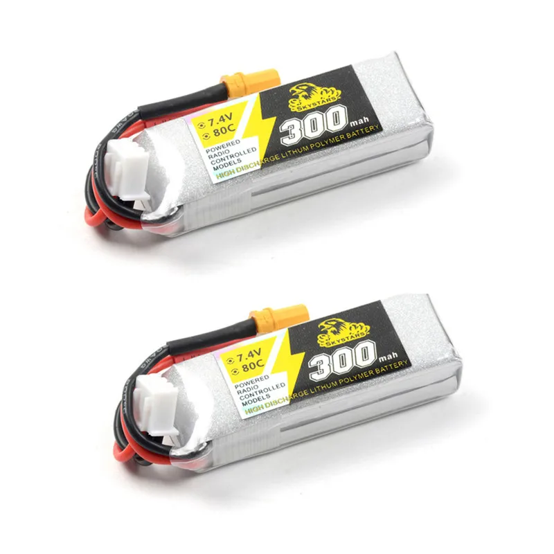 Аккумуляторная батарея Skystars 300 мА/ч 7 4 В 80C 2 S Lipo XT30 разъем для моделей Whoop Mobula7 Beta75x