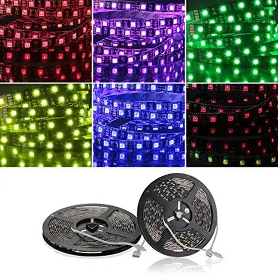

RGB LED Strip Light 5M 5050 SMD 300 LED Black-PCB / 5 Metres Bar Light Strip Lamp Cord Light Waterproof