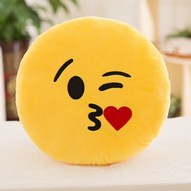 1 шт. 6 дюймов смайлик эмодзи подушки мягкие плюшевые Emoticon круглая подушка