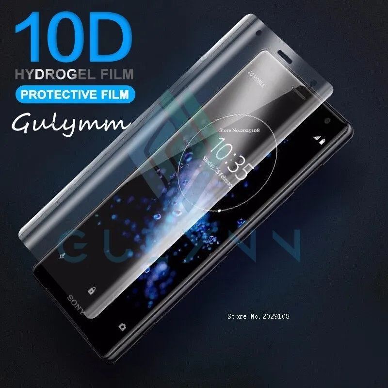 10D изогнутая Гидрогелевая мягкая пленка для Sony Xperia Xa 1 2 Plus ультра полное покрытие