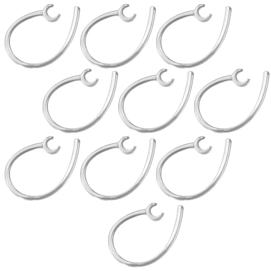 Наушники Ушная серьга кольцо зажимное крюч зажим черный прозрачный держатель