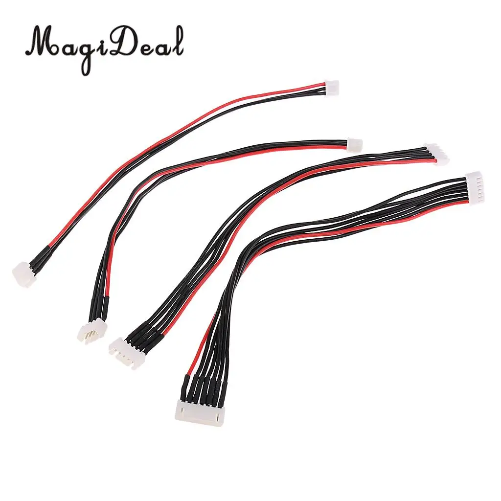 MagiDeal 4 шт./лот 2S 3S 4S 6S 20 см Lipo Баланс провода расширение зарядное устройство Кабель