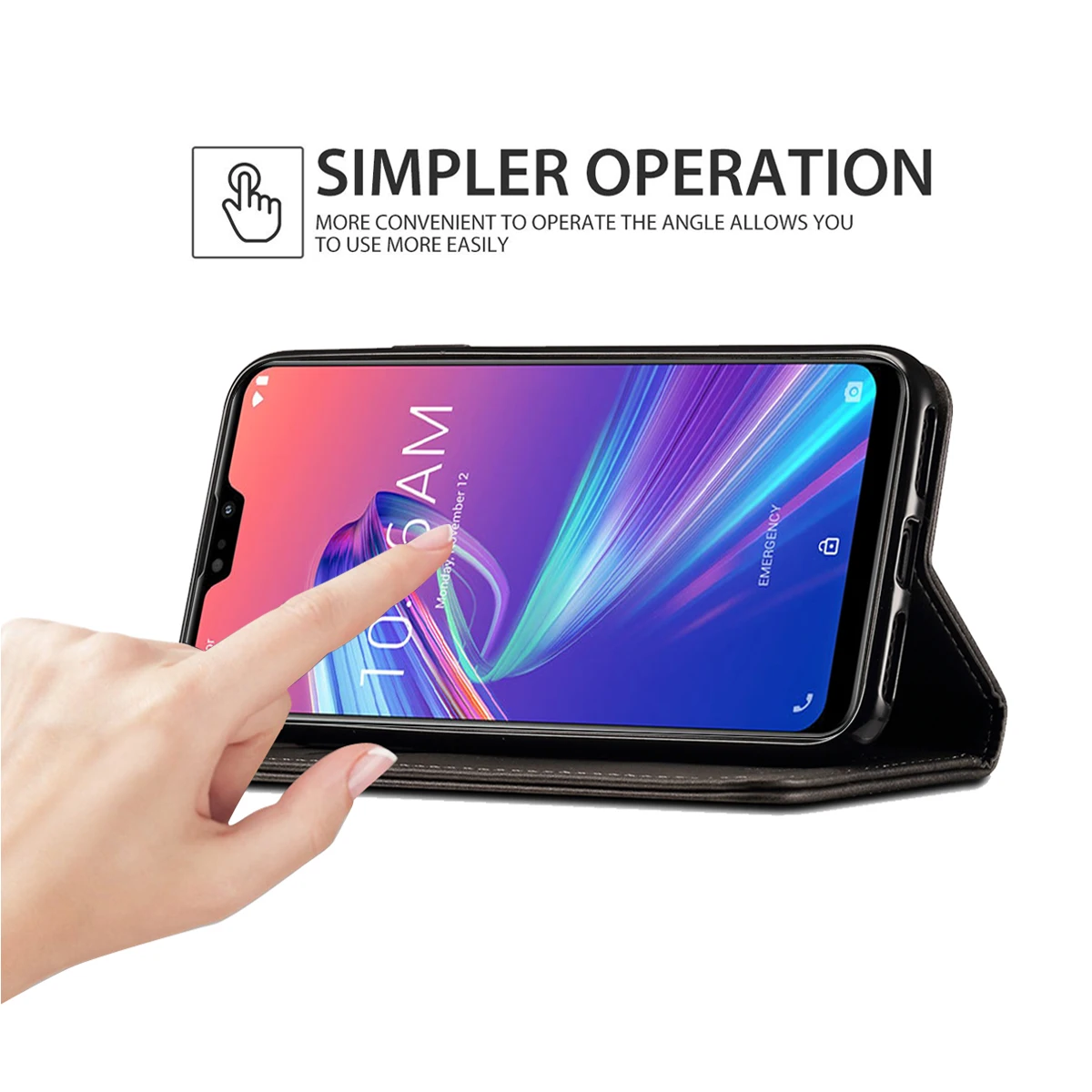 Casewin для Asus Zenfone Max Pro M2 ZB631KL до середины икры зерна из искусственной кожи чехол