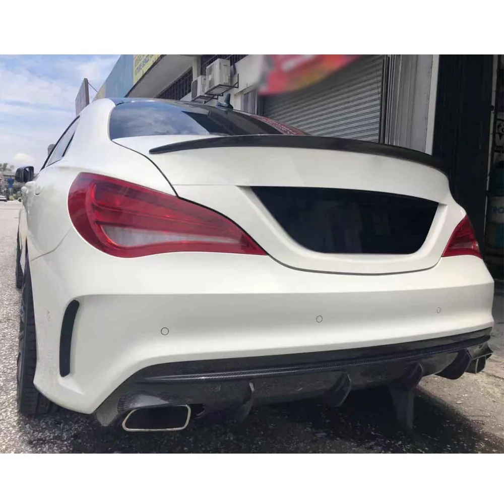 Carbon Fiber Diffuser For Mercedes-Benz CLA Class W117 Sport CLA200 CLA250 CLA45 AMG Rear Bumper Lip Spoiler 2016 - 2018 | Автомобили и