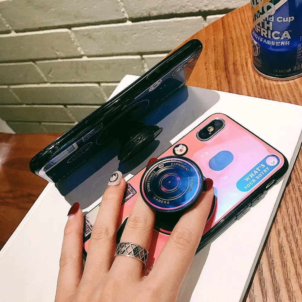 Чехол для телефона с подставкой iPhone 6S 6 7 8 X XS Max Plus 10 чехол силиконовый милый