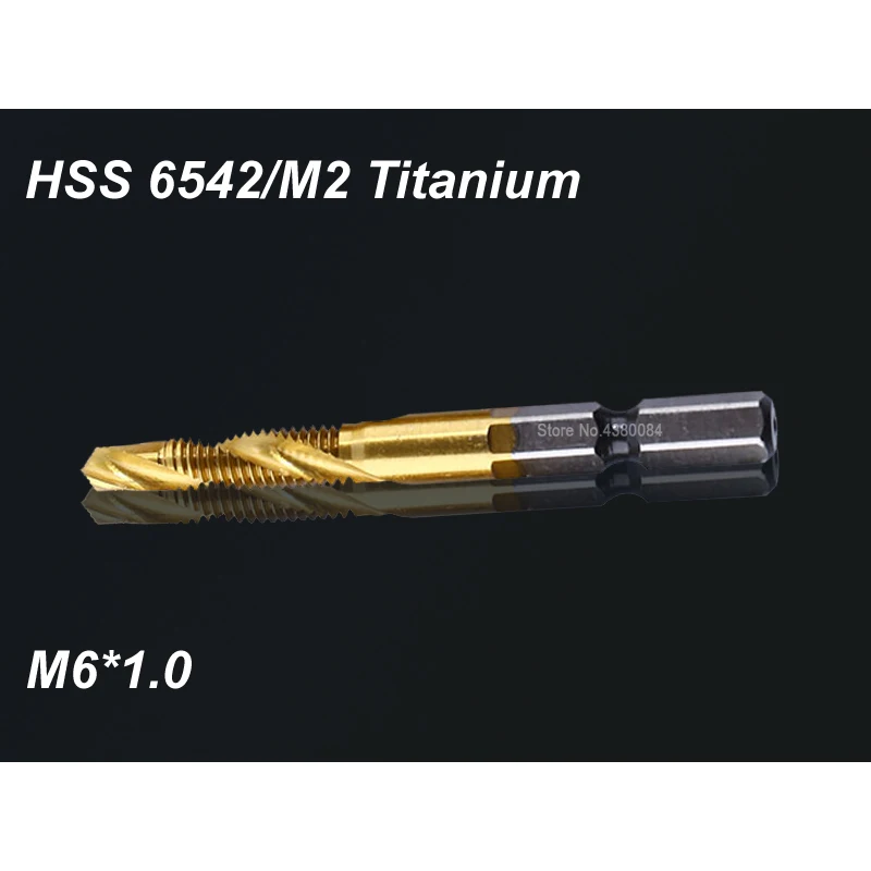 1 шт. 6 мм HSS спиральные острые сложные краны Титан M2 нержавеющая сталь нарезающий