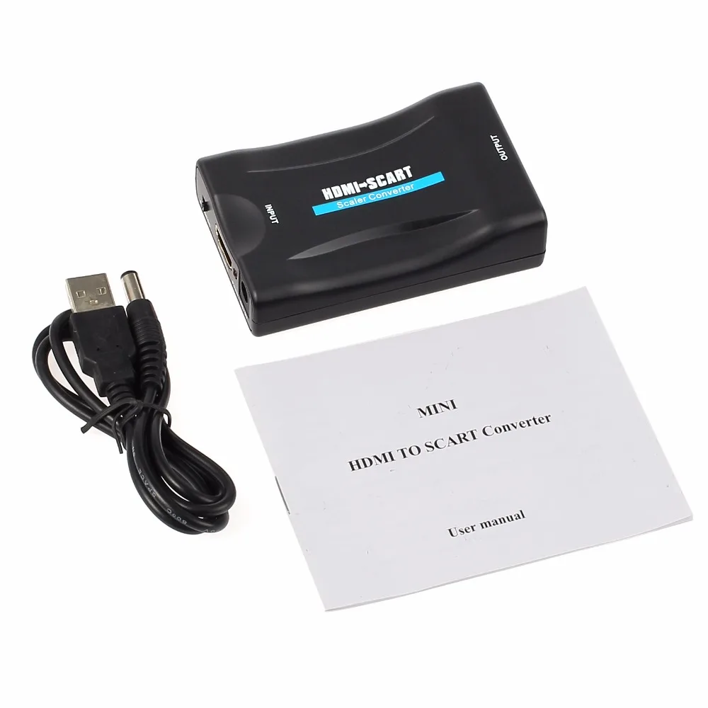 Преобразователь eSYNiC 1080P HDMI в SCART Цифровой видео и аудио сигнал композитный HD