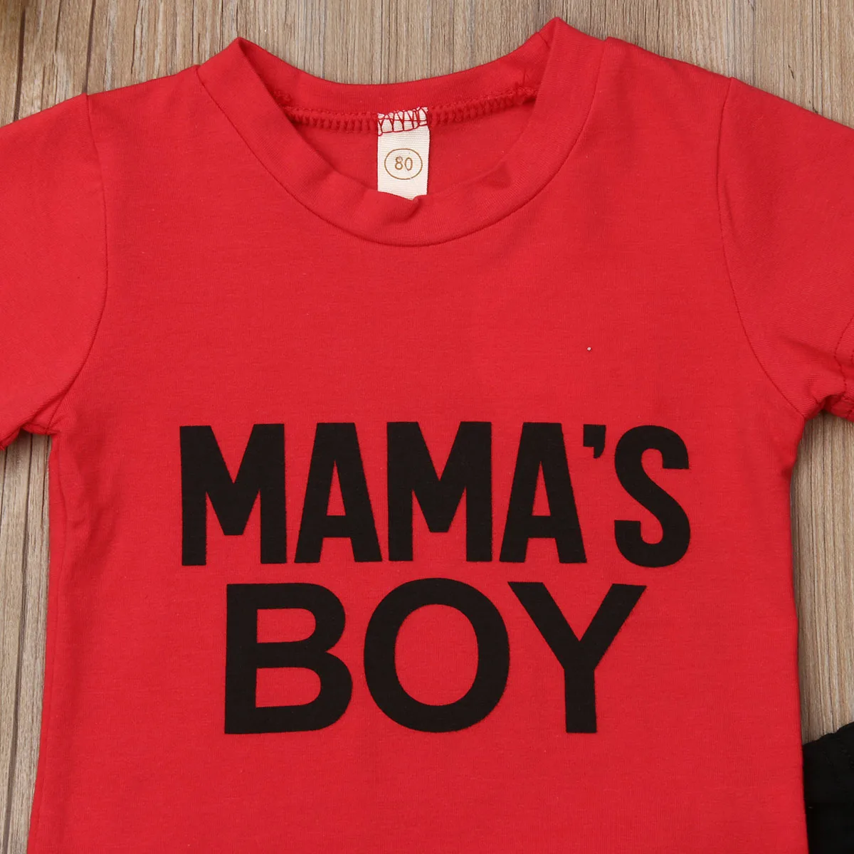 Emmababy 2019 Toddler Baby Boy Red Letter T-Shirt Tops Black Long Pants Leggings Cotton Outfits Set 0-4T | Детская одежда и обувь