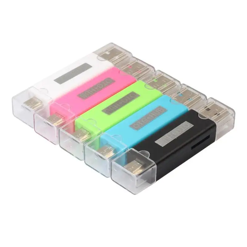 Micro USB TF кардридер 480MBS высокоскоростной OTG адаптер USB2.0 концентратор разъем для