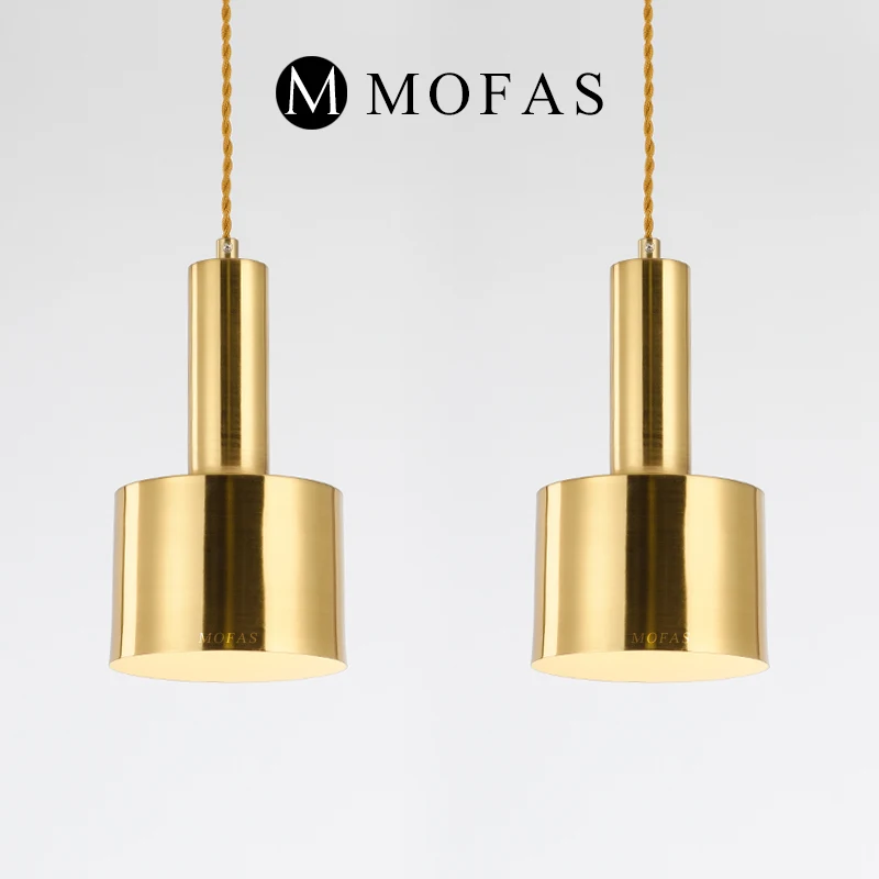 MOFAS modern light luxury LED E27 lamp gold single head chandelier restaurant bedroom bedside | Освещение