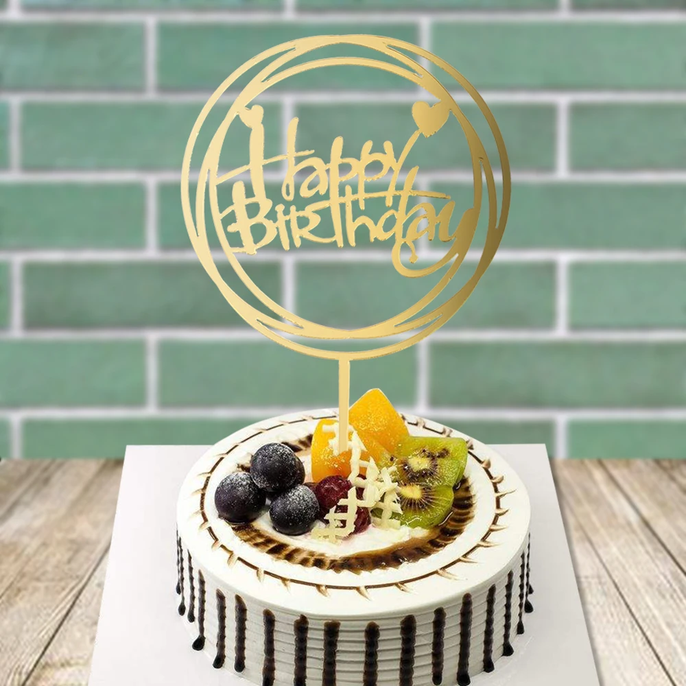 Топпер для торта С Днем Рождения подарки инструменты украшения тортов сделай сам