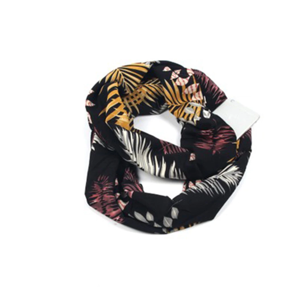 Для Женщин Multi Применение путешествие шарф с карман на молнии Кабриолет кольцо