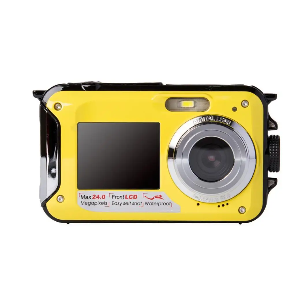 2 7 дюймов TFT Цифровая камера Professional waterproof 24MP MAX 1080 P двойной экран 16x цифровой зум