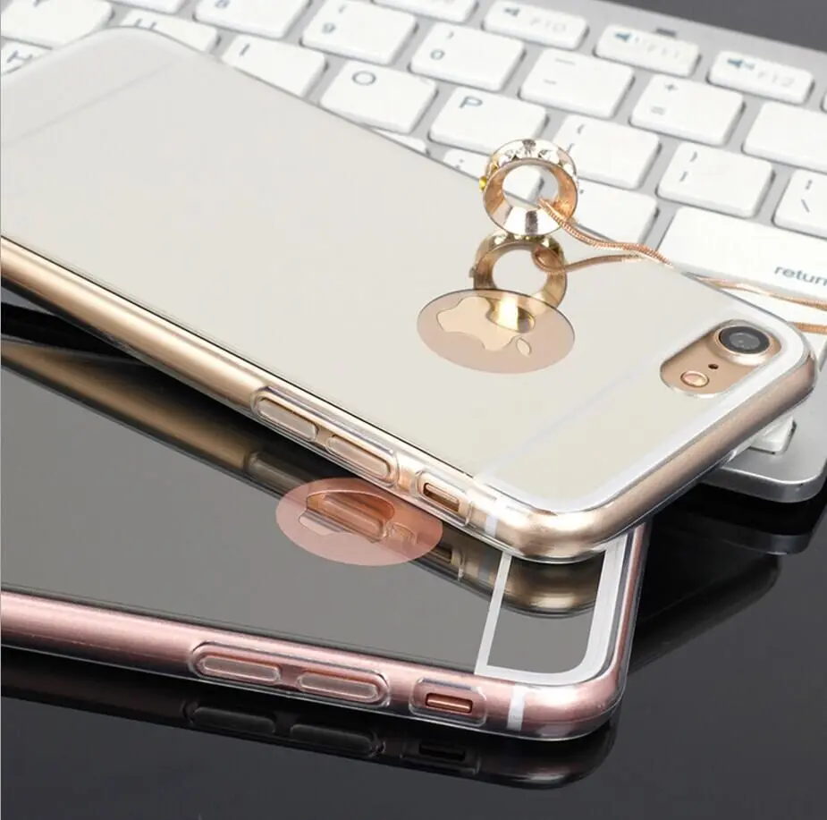 Factory price Luxury Mirror Phone Case Cases for iPhone 5 6 6S 7 8 Plus X XR XS MAX Back Cover Soft TPU Full edge Protection | Мобильные