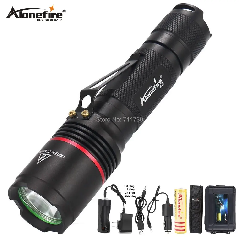 

AloneFire X20 мощный светодиодный фонарь, фонарь CREE XM-L2, фонарь для улицы, кемпинга, скалолазания, езды на велосипеде, рабочий фонасветильник