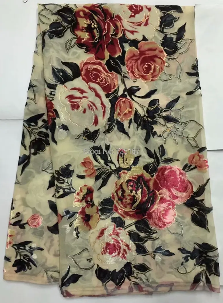 4 5 метра! Чудесная шелковая бархатная кружевная ткань сатин для платья хорошее