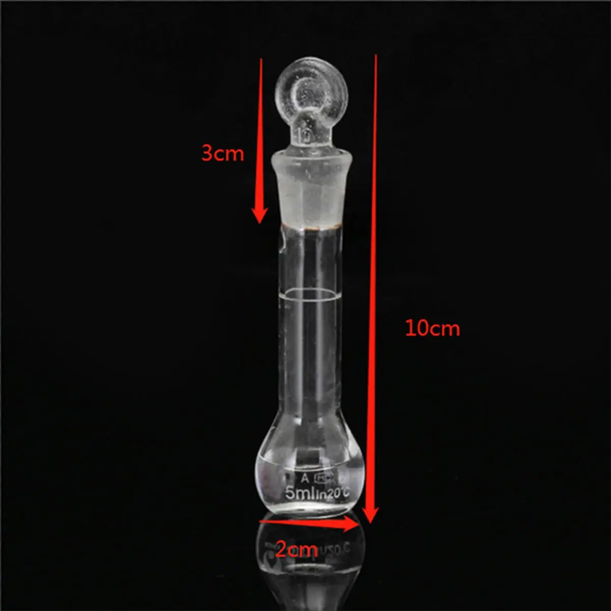 5 100 мл прозрачная колба стеклянная объемная с пробкой посуда для химической