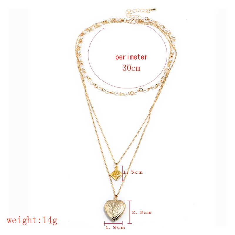 KingDeng Gold Necklace Long Link Chain Punk Necklaces Pendants Harajuku Gothic Heart Jewlery Hiphop Lover 2019 Valentine's day |