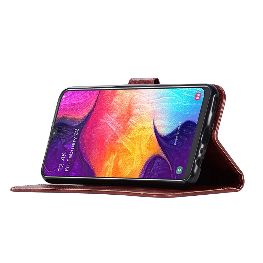 Чехол для samsung Galaxy A50 A30 A70 A20 винтажный Ретро с откидной подставкой из