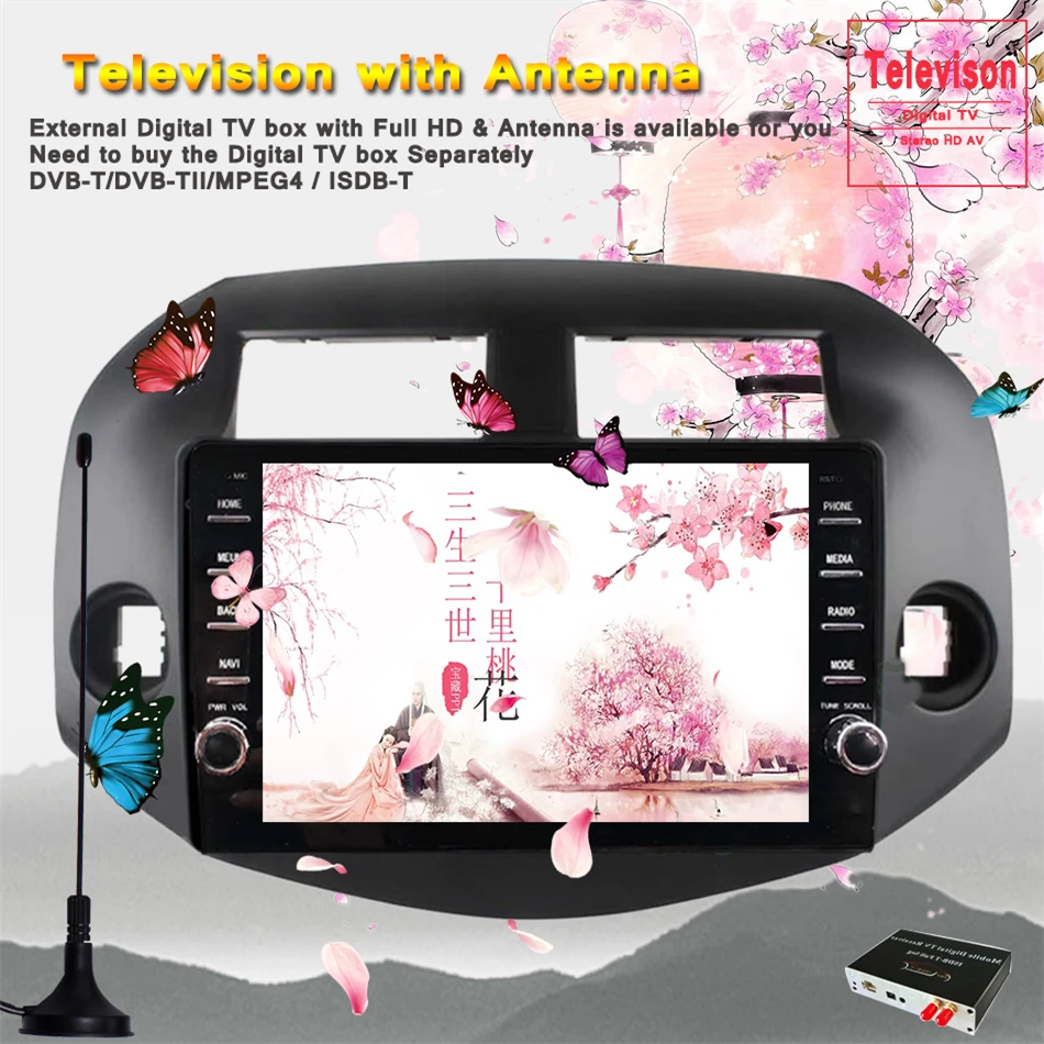 Автомобильный мультимедийный плеер IPS Android 10 0 2 din dvd gps навигация для Toyota RAV4 Rav 4 2007