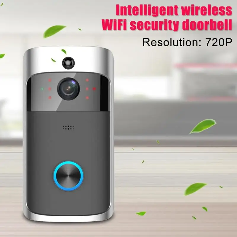 Умный беспроводной дверной видеозвонок с Wi-Fi камера 720P визуальная запись