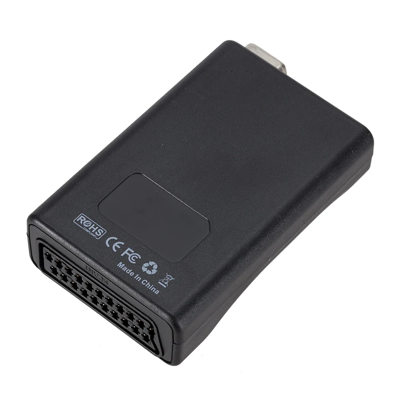 Vga к Scart видео аудио конвертер адаптер с дистанционным управлением Usb Dc кабель