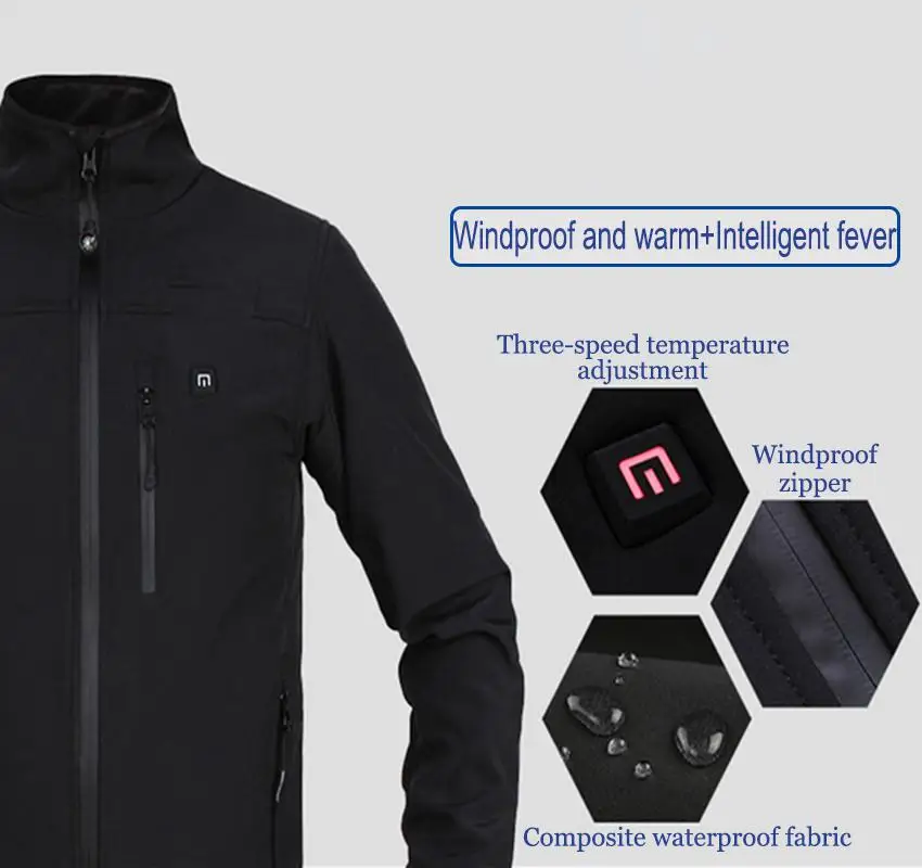 Новая зимняя безопасная куртка Mounchain с электрическим подогревом для пеших