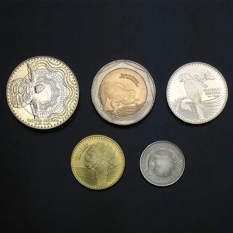 Колумбия Монеты набор 5 Picese: 50 100 200 1000 500 песо 2016 UNC нераспространенный коллекция 100%