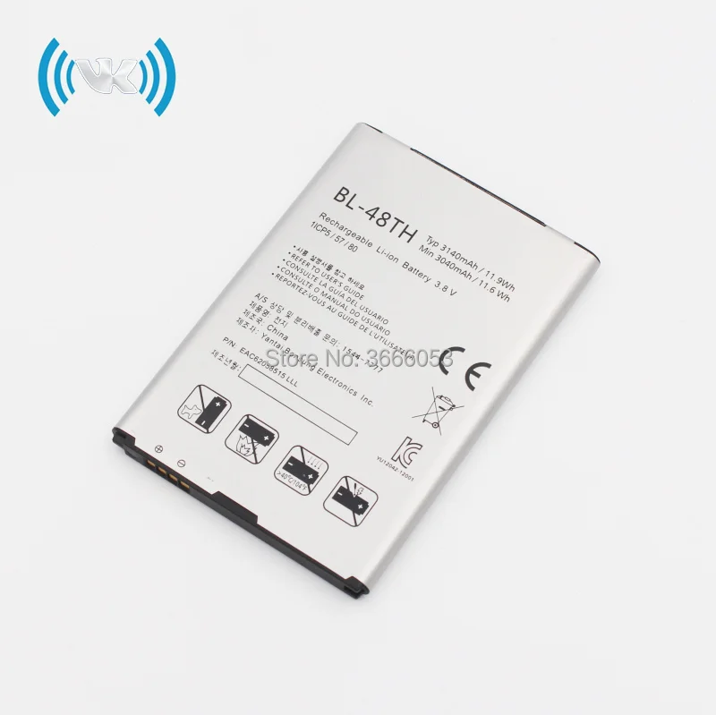 Новинка VK 3140mAh/11.9Wh 3 8 V BL 48TH Сменный аккумулятор для LG G pro D684 F240S/L/K F240 E940 E977 E980 E985 E986